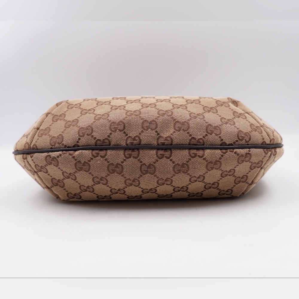 BT57 💖 GUCCI Monogram Web Halfmoon Crossbody Bag - Picture 11 of 12